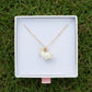 Blonde spotted rabbit necklace