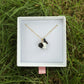 Black & white rabbit necklace