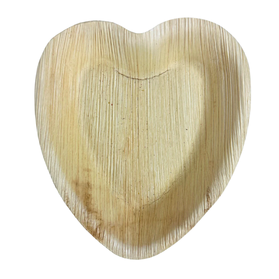 Heart Palm Leaf Bowl