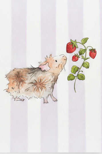 Piggy Strawberry Greeting Card