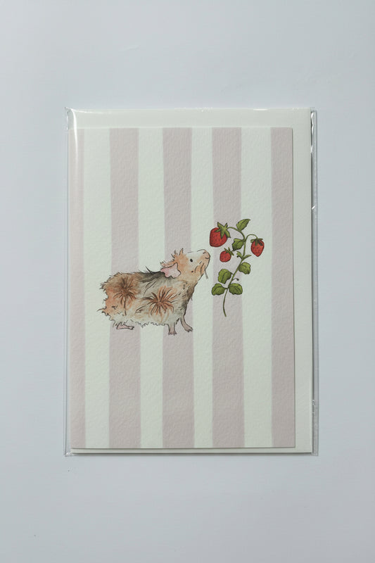 Piggy Strawberry Greeting Card