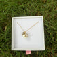 Grey brown rabbit necklace