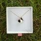 Black & white rabbit necklace