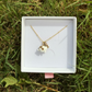 Grey brown rabbit necklace