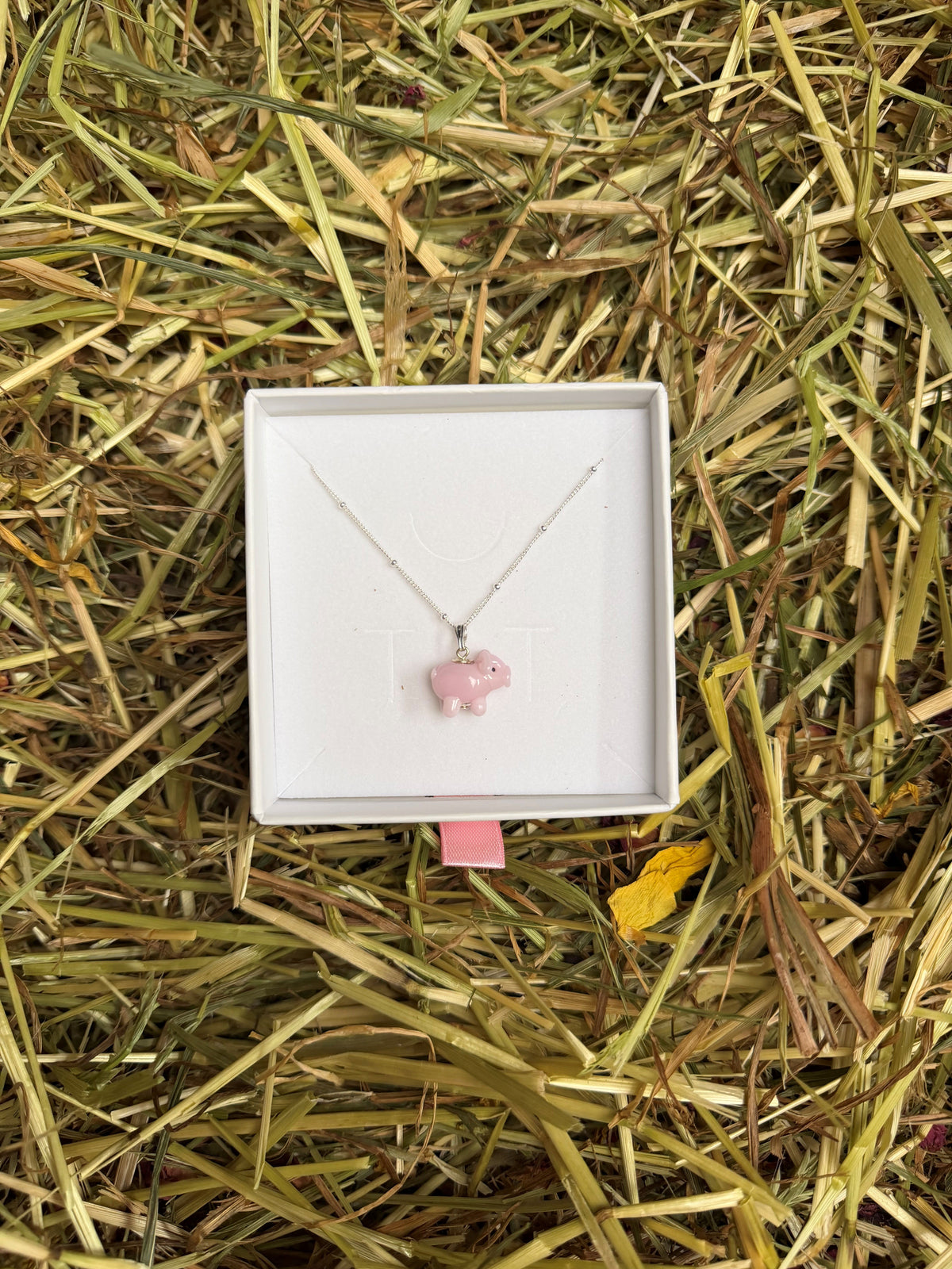 Pink pig Necklace