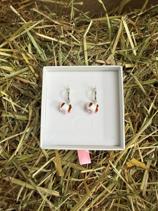Bean bag Guinea Pig Earrings